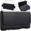 BECPLT for Samsung Galaxy S25 S24 S23 S22 5G S21 5G Holster Case, for iPhone 17 Pro 17 16 15 Pro Leather Pouch Case Holster with Belt Clip & Belt Loops with Card Holder for Apple iPhone 15 14 13 12
