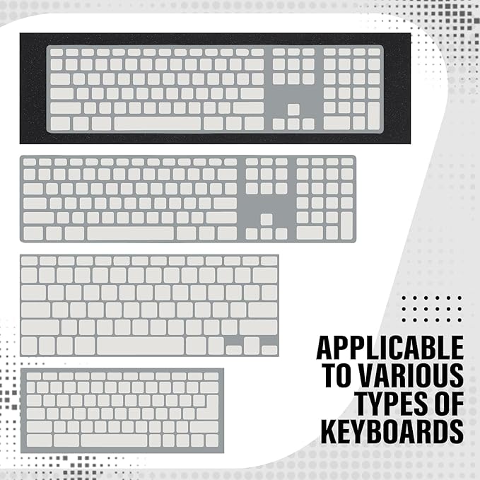 Keyboard Foam for Mechanical Keyboard, Sound Dampening Foam Free Cutting Key Board Mat Foams Black for Key Board Bottom Office Desk Home, 20 x 6 (3mm Thick)
