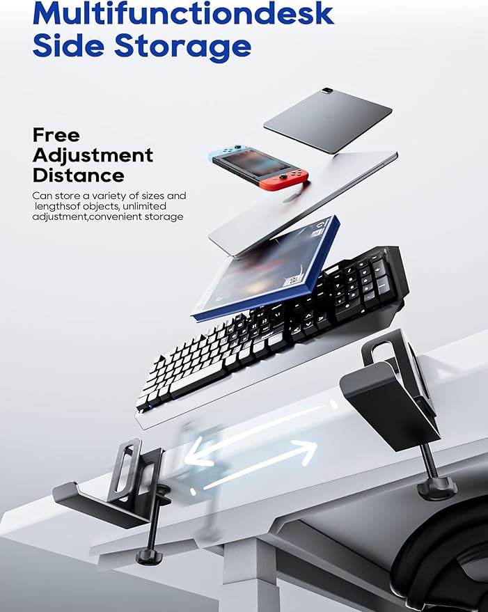 NODOCA Desk Side Storage for Laptop(White), P01-US-W