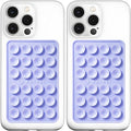 Anteel MAX Silicone Suction Phone Case Adhesive Mount, Upgraded Super Strong Grip, Durable, Easy to Use, Hands-Free Sticky Phone Holder for Selfies, Tiktok Videos, 2.56"x3.94" (LPE&LPE)
