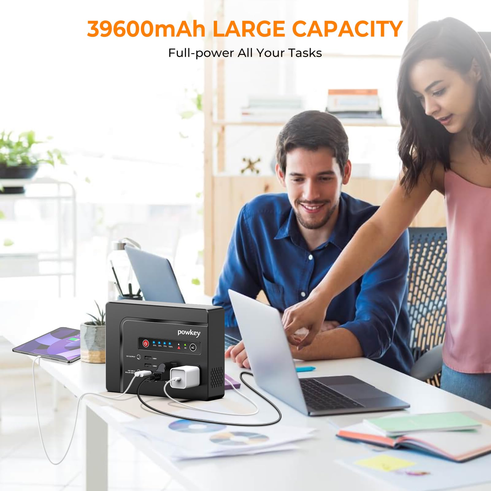 Portable Power Station 200W, Rechargeable Battery Powered with AC Outlet