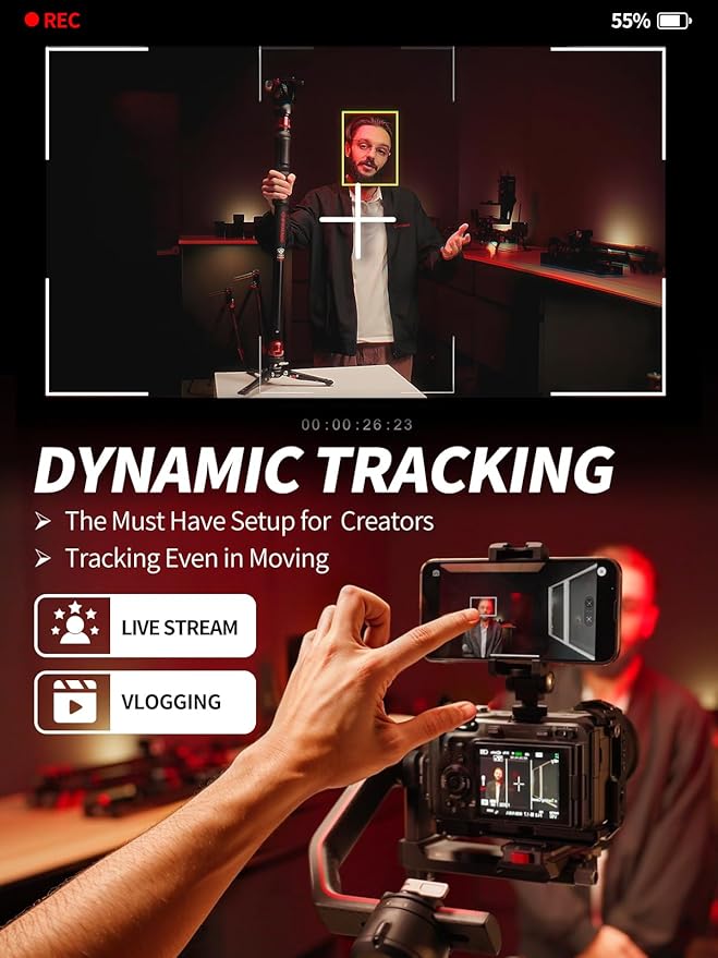 IFOOTAGE Shark Slider Nano II 660 Motorized Camera Slider - 26" Multi-Axis Pan Slider for DJI RS 2/RS3 Pro/RS 4/RS 4 Pro Gimbals, 15.4lbs Payload, 360° Panoramic, 6 Modes, Phone/Camera Compatible