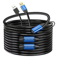 USB 2.0 Type A Male to A Female Active Repeater Extension Cable 75ft, High Speed 480 Mbps