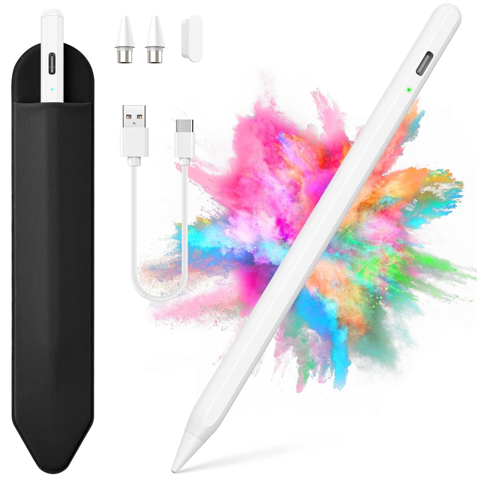 Stylus Pen for iOS&Android Touch Screens, Active Pencil for Samsung, Smart Digital Stylus Pens for Lenovo/Vivo/Mi/HUAWEI and Other Tablets, iPhone/Samsung/Google Pixel Smart Phones for Drawing&Writing