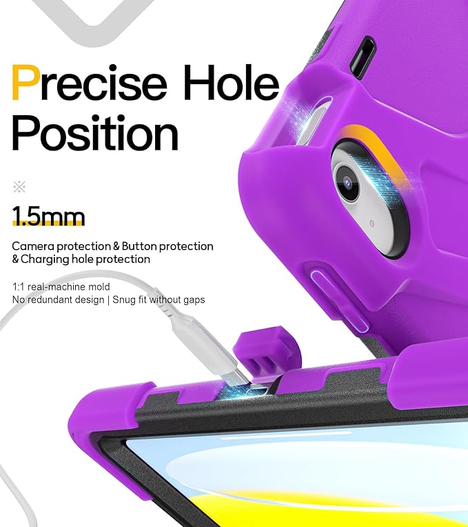 BRAECN for iPad (A16) 11th/10th Generation case 11/10.9 inch 2025/2022 Heavy Duty Shockproof Protective with Pencil Holder Screen Protector 360°Rotating Stand Handle & Shoulder Strap Full Body Cover