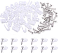 Swpeet 120 Pack White 1/4 Inch Nylon Plastic R-Type Cable Clips Clamp Kit, Nylon Screw Mounting Cord Fastener Clips with 120 Pack Screws for Wire Management (1/4 Inch, White)