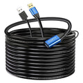 USB 2.0 Type A Male to A Female Active Repeater Extension Cable 30ft, High Speed 480 Mbps