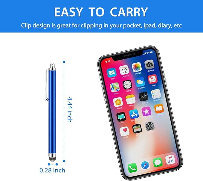 Outus 36 Pieces Stylus Pens Fiber Tip Series Capacitive Stylus Pens for Universal Touch Screen Devices Compatible with iPhone, iPad, Tablet (12 Colors)