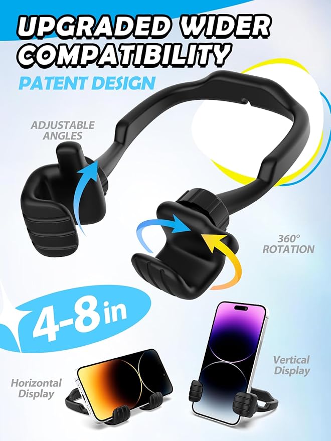 Dad Gifts for Fathers Day from Daughter Son Cell Phone Stand: 2 Pack UPGRADE Adjustable Thumbs Up Lazy Phone Holder for Desk Fun Birthday Gifts for Grandma Teens Girls Boys Adults Husband from Wife