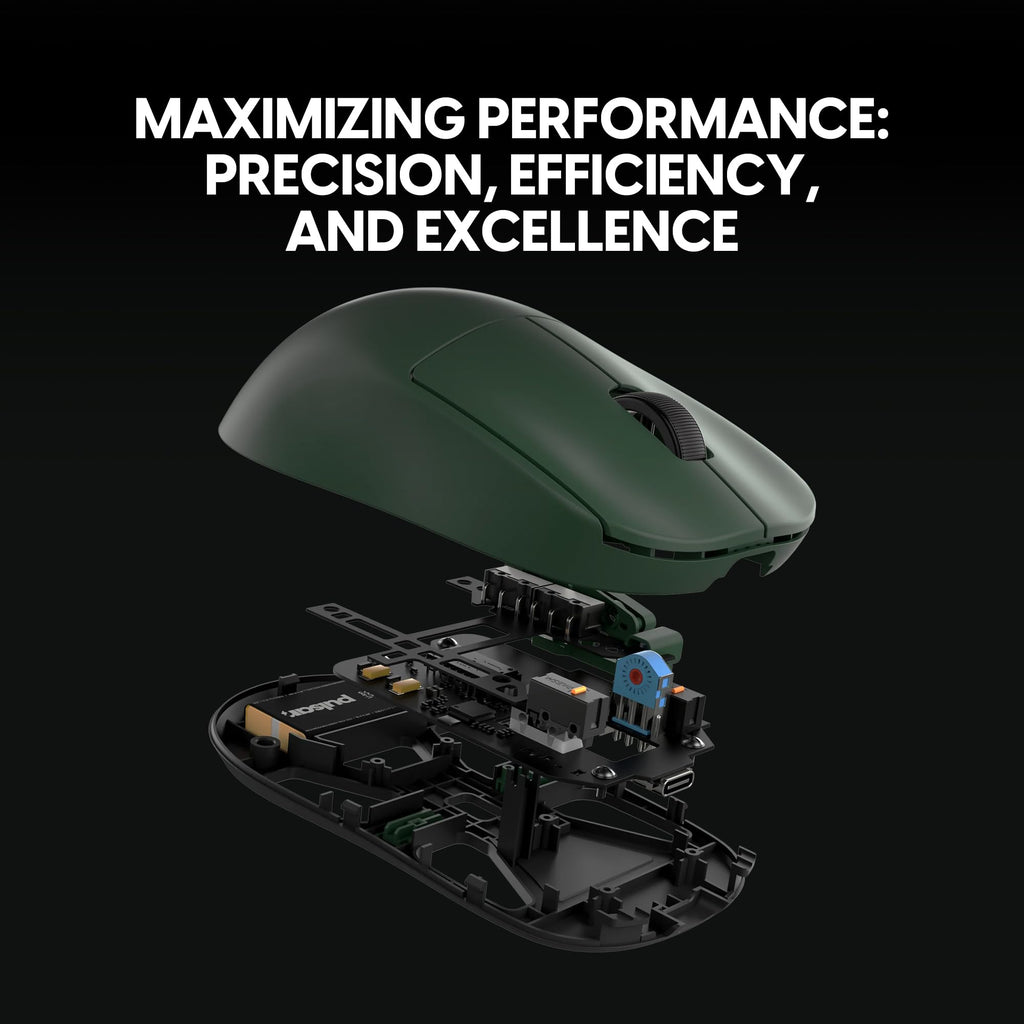 Pulsar Gaming Gears X2 v2 mini Wireless Gaming Mouse, Founder's Edition, Ultra Lightweight 1.80 oz (51 g), Symmetrical, Optical Switch, 2.4 Ghz 1 ms, 26000 DPI, PAW3395 Sensor (Mini, Wireless, Green)