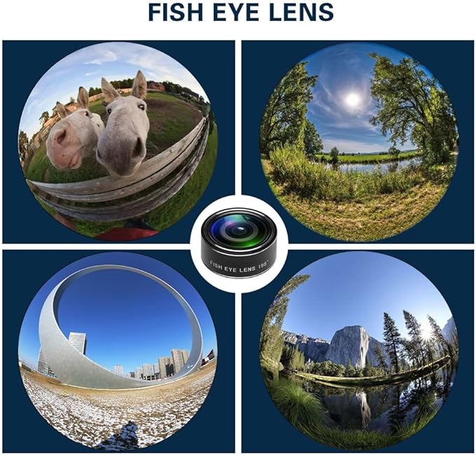 Cell Phone Camera Lens Kit,11 in 1 Super Wide Angle+ Macro+ Fisheye Lens +Telephoto+ CPL+3/6 Kaleidoscope+Starburst/Radial/Soft/Flow Filter Lens Compatible for iPhone X/8/7/6s/6 Plus, Samsung,Android