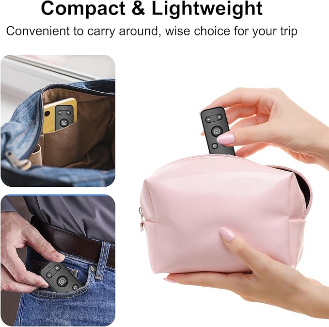 Newmowa Phone Wireless Bluetooth Remote Control, Support Video Photo Shooting/Zooming/Lens Switching, Rechargeable Remote Shutter for Selfie Vlog, ONLY Compatible with iPhone(iOS 15 Above)