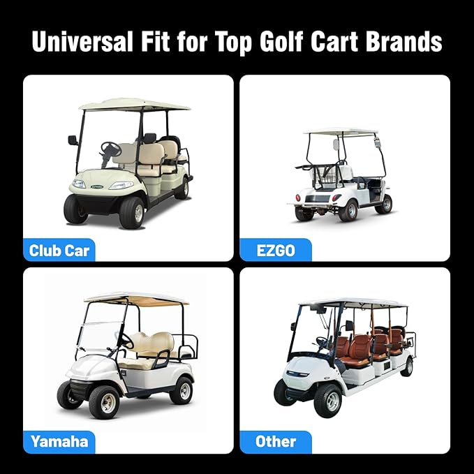 48V 100Ah Lithium LiFePO4 Battery for Golf Cart with 48Volt 15A Charger, Lithium Deep Cycle Batterys with Bluetooth and Monitor, BMS 200A, 5.12kWh Output, 600A Peak Current