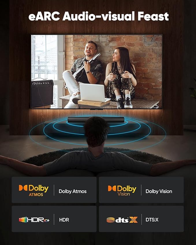 Highwings 8K@60 Long HDMI Cable 13.12FT/400cm, 48Gbps 2.1 High Speed Gaming HDMI Cord 4K120 144Hz RTX 3090 eARC HDCP 2.2&2.3 Compatible for PS5, SoundBar, AVR, UHD TV