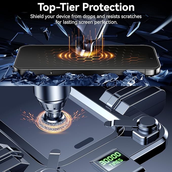 Esanik for iPhone 15 Pro Max Matte Glass Screen Protector [Auto-alignment] Anti-Glare & Anti-Fingerprint,Anti-Reflection,Bubble Free, Smooth as Silk, 2 Pack 9H Glass Screen Cover
