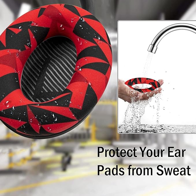 SOULWIT Silicone Ear Pads Cover Protector for Bose QuietComfort QC15 QC25 QC2 QC35 QC45/Ae2 Ae2i Ae2w/SoundTrue & SoundLink AE Headphones Cushions, Sweatproof, Easily Washable - Red Storm