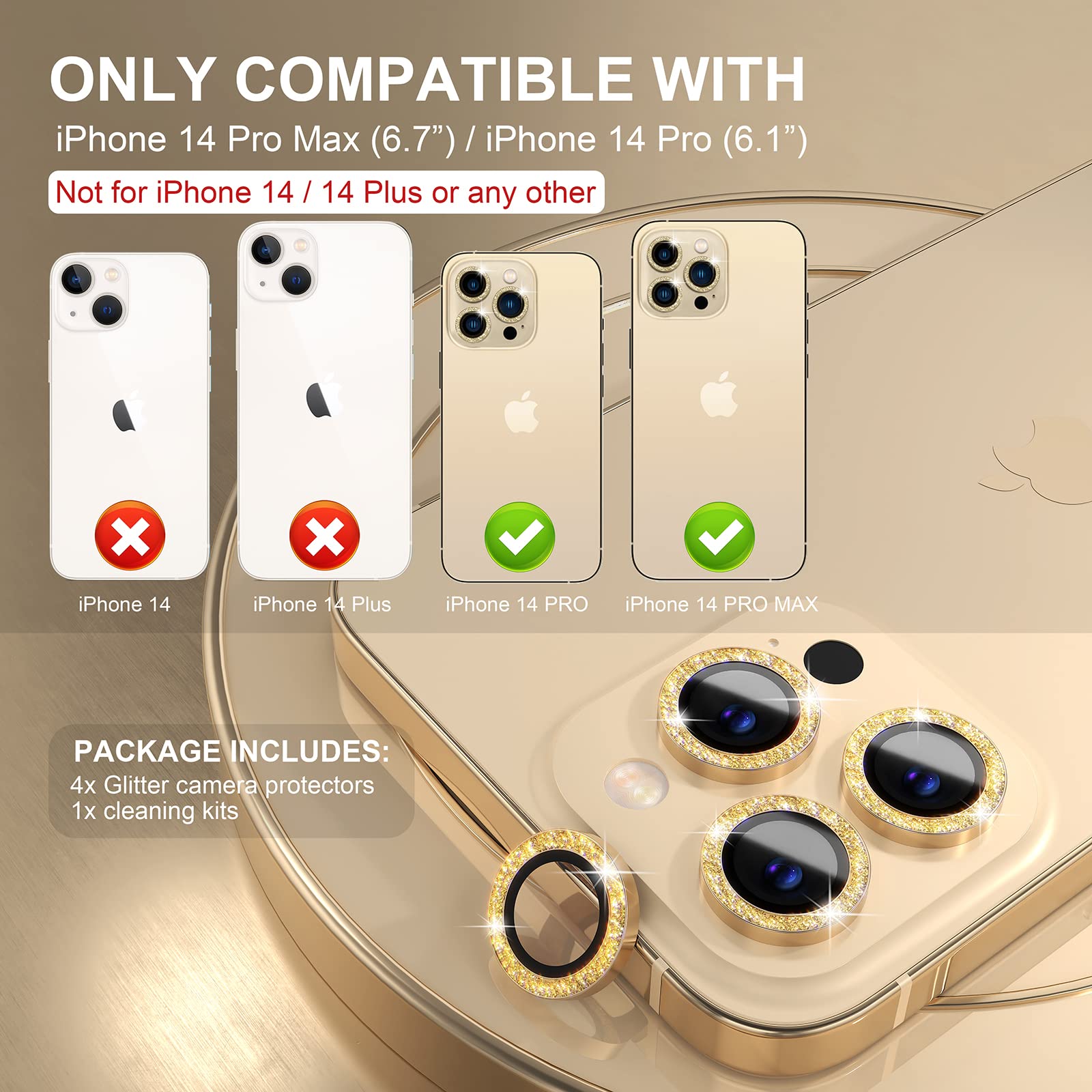Choiche for iPhone 14 Pro/iPhone 14 Pro Max Camera Lens Protector