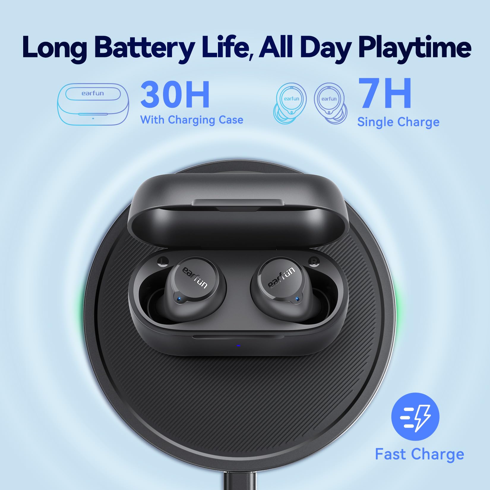 EarFun Free 2S Wireless Earbuds, Bluetooth Earbuds with Deep Bass