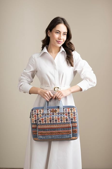 Maison d'Hermine Laptop bag with front pocket Stain and water repellent Cotton canvas