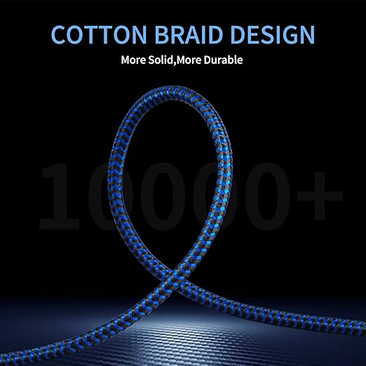 3.5mm Male to Female Extension Stereo Audio Extension Cable 3FT, Cotton-Braided Audio Extension Cable, Stereo Jack Cord for Phones, Headphones, Speakers, Tablets, PCs and More