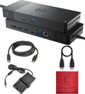 WD22TB4 Dell Thunderbolt 4 Dock 40Gbps USB-C/USB-A 1 Year Warranty - Docking Station with 180W, HDMI, DisplayPort Cables & Cleaning Cloth – Supports Dual/Triple Monitors & 4K Displays