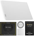 Hystar Aether Glass Gaming Mousepad | Micro-Etched Tempered Glass | Quiet, Ultra-Fast Glide | Full Anti-Slip Silicone Backing (White, Large)