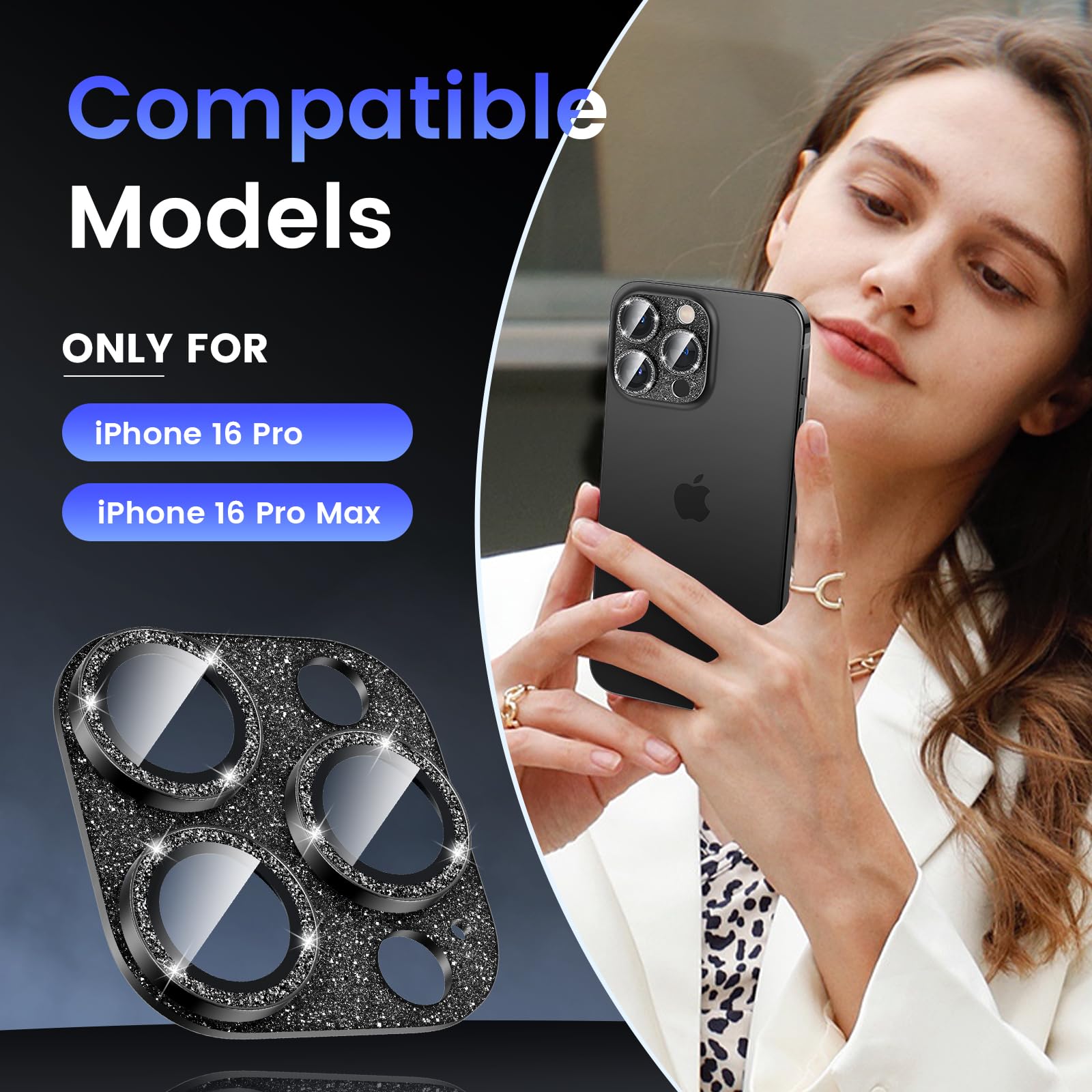 Tensea for iPhone 16 Pro Max/16 Pro/14 Pro Max/14 Pro Camera Lens Protector