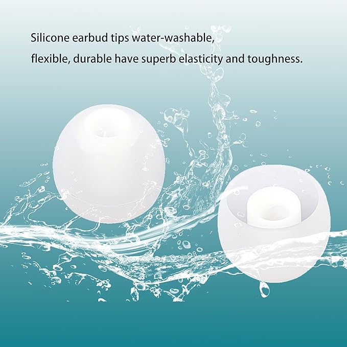 Replacement Earbud Tips Silicone Earbud Covers Fit Most in-Ear Earbuds(Inner Hole 3.8mm -5.1mm) Headphone Eartips Ear Bud Rubber Tips 9 Pairs S M L