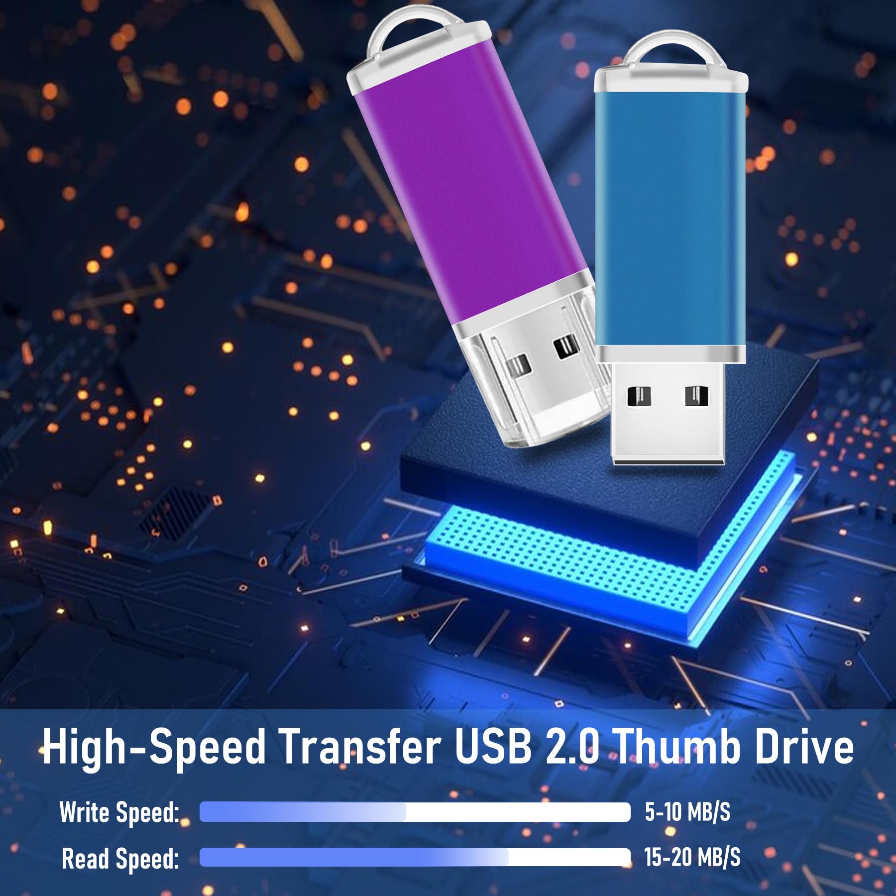 2GB USB Flash Drive 20 Pack Nicepicten Bulk USB Stick 2.0 Jump Thumb Drive