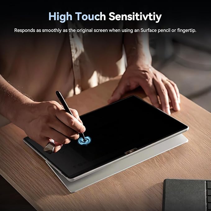 Privacy Filter Compatible with Microsoft Surface Pro 10 (2024) / 9 (2022) / 8 (2021) / X (2021, 2019), Easy On/Off 13 Inch Removable Anti Spy Glare Blue Light Privacy Screen