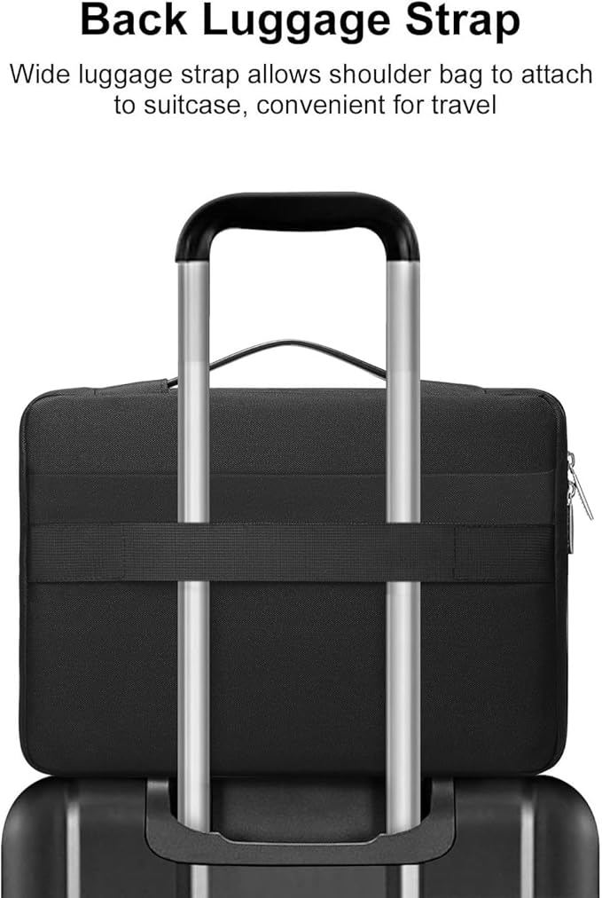 MOSISO 360 Protective Laptop Case 17.3 inch, 17-17.3 inch Laptop Sleeve Compatible with Dell HP Lenovo Asus Acer Alienware Notebook Computer, Side Open Bag with 2 Raised&1 Flapover Pockets, Black