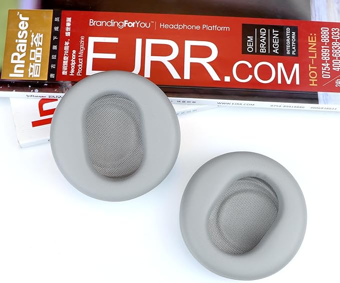 Replacement Earpads for Microsoft Surface Headphones 1 2 Wireless Noise Cancellation Headsets,Ear Pads Cushions with High-Density Noise Isolation Foam,Soft Protein Leather-Grey