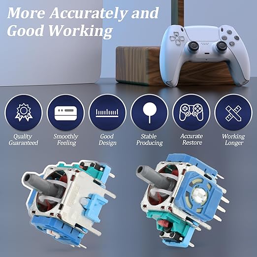 for 3D PS5 Joysticks Replacement for Sony PlayStation 5 PS5 Controller Joystick Replacement for PS5 Analog Stick Replacement for PS5 Thumbsticks Module Controller Replace Accessories (4PCS)