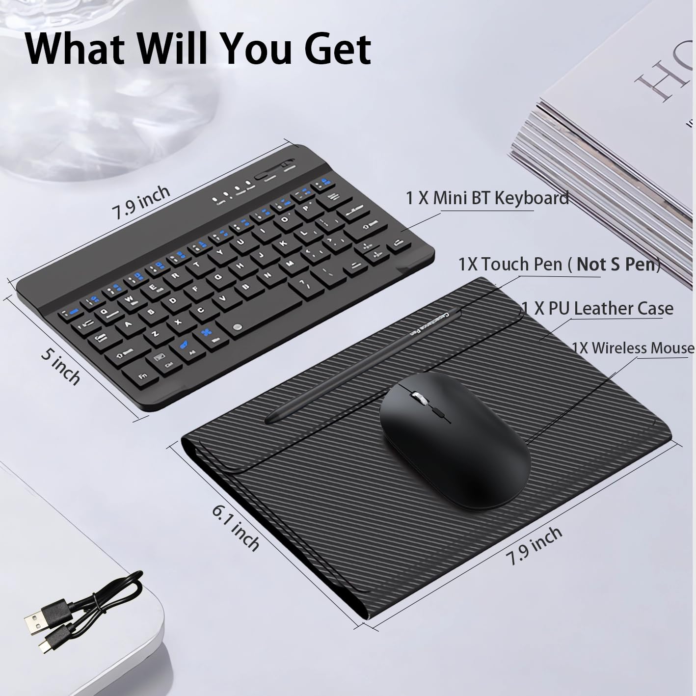4-in-1 Wireless Keyboard Case for Galaxy Z Fold 8 Ultra/Z Fold8 Wide/7/6/5