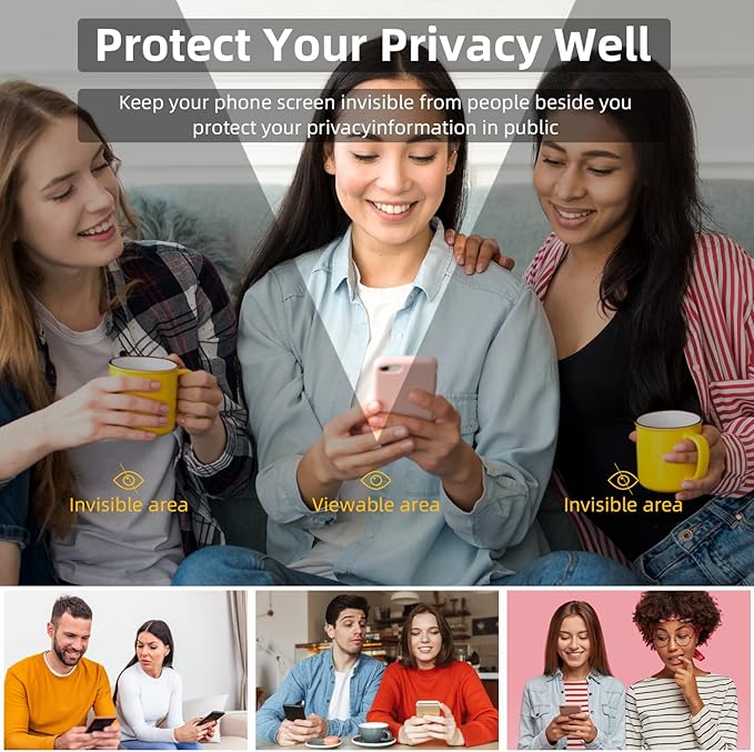 EGKimBa Privacy Screen Protector compatible with iPhone 11 Pro Max/iPhone XS Max, 6.5 inch Gradient Colorful Electroplated Anti-Spy Anti-Blue Light Easy Installation Tempered Glass