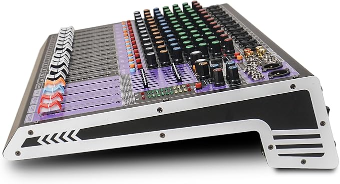 Sound Town 12-Channel Professional Audio Mixer with 99 DSP, USB MP3 Bluetooth, Dual 7-band EQ, 48V Phantom Power & Mute, Recording (TRITON-TX1202)