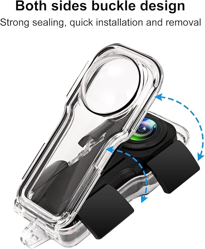 PULUZ 40m/131ft Dive Case for Insta360 One RS 1-Inch 360 Edition - Underwater Waterproof Housing Cover with PC Shell - Essential Camera Accessories
