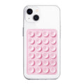 Anteel Silicone Suction Phone Case Mount, Non Slip Sticky Phone Grip for Cellphone, Silicon Adhesive Suction Cup Phone Mount, Strong Grip Holder for Selfies and Videos (Light Pink)