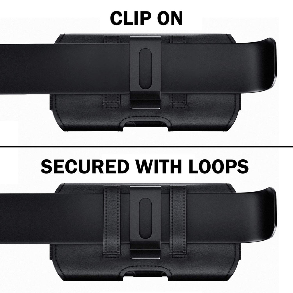 DeBin Case for Galaxy A15 A25 A35 A54 5G A53 A52 A51 A50 A20 Note 20 10+ Note 9 8 XCover Pro S24 FE S23 FE Cell Phone Belt Holder Holster Clip Pouch Cover (Fits Samsung Phone with Otterbox Case) Black