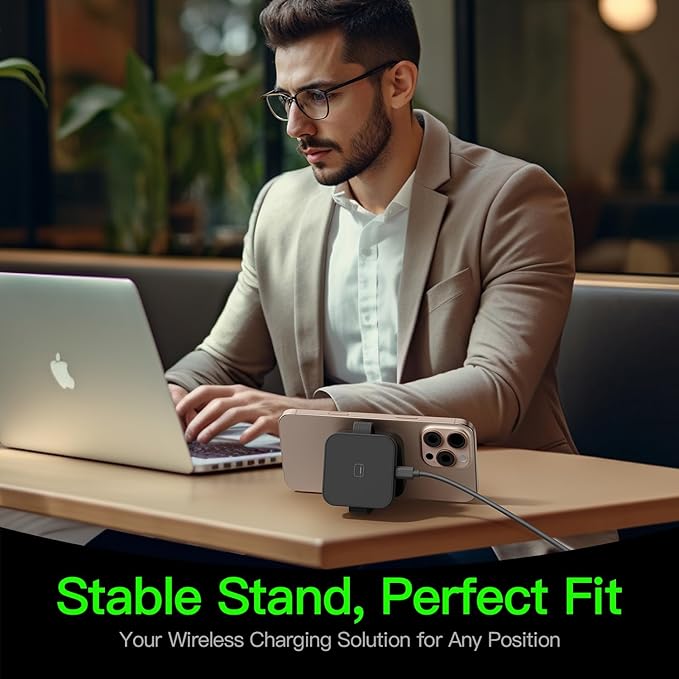 2025 for iPhone 16 Pro Max 3 in 1 Foldable Wireless Charging Station for MagSafe Magnetic Charger, Travel Stand 20W Charge Multiple Devices for iPhone 16/15/14/12/11/X-Apple iWatch Ultra/SE AirPods