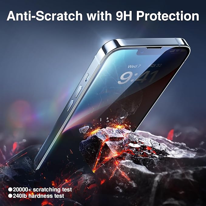 SMARTDEVIL 2PACK Privacy Screen Protector for iPhone 13 Pro Max/14 Plus 6.7inch Shatterproof Tempered Glass [True 28°Anti Spy] [9H Hardness] [Auto Dust-Elimination Install], [Bubble Free]