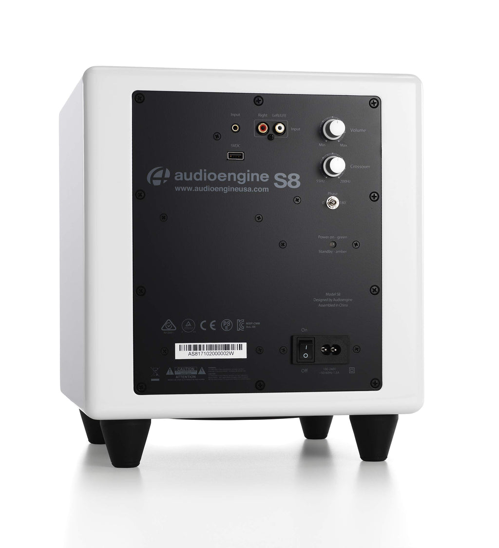Audioengine S8 Powered Subwoofer – 250W Wireless-Ready 8-Inch Bass Speaker