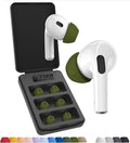 Foam Masters Ultra-Premium Memory Foam Ear Tips for AirPods Pro 1st & 2nd Gen | 3 Pairs | Black Magic Ver 6.0 | Secure | Comfort | Better Noise Cancel | Replacement Buds – OD Green, Assorted S/M/L