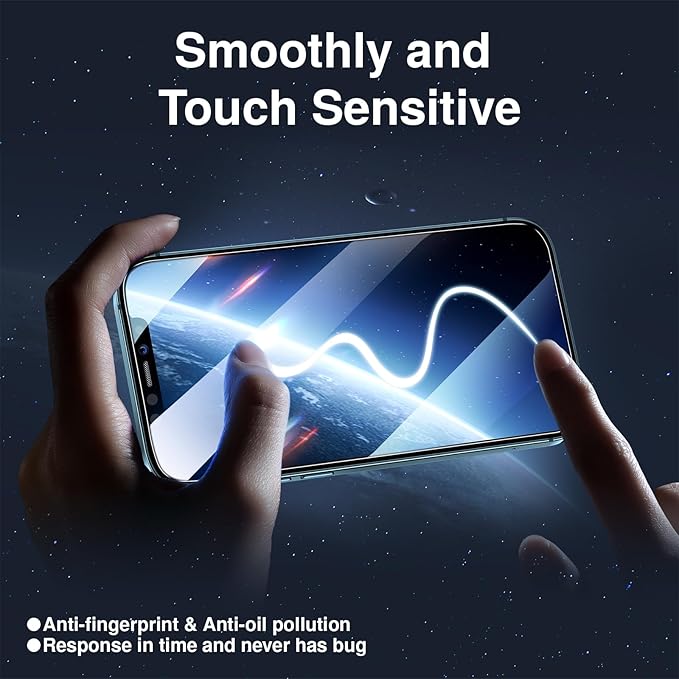 SMARTDEVIL 2PACK Privacy Screen Protector for iPhone 12/12 Pro 6.1 inch Shatterproof Tempered Glass [True 28°Anti Spy] [9H Hardness] [Auto Dust-Elimination Install], [Bubble Free]