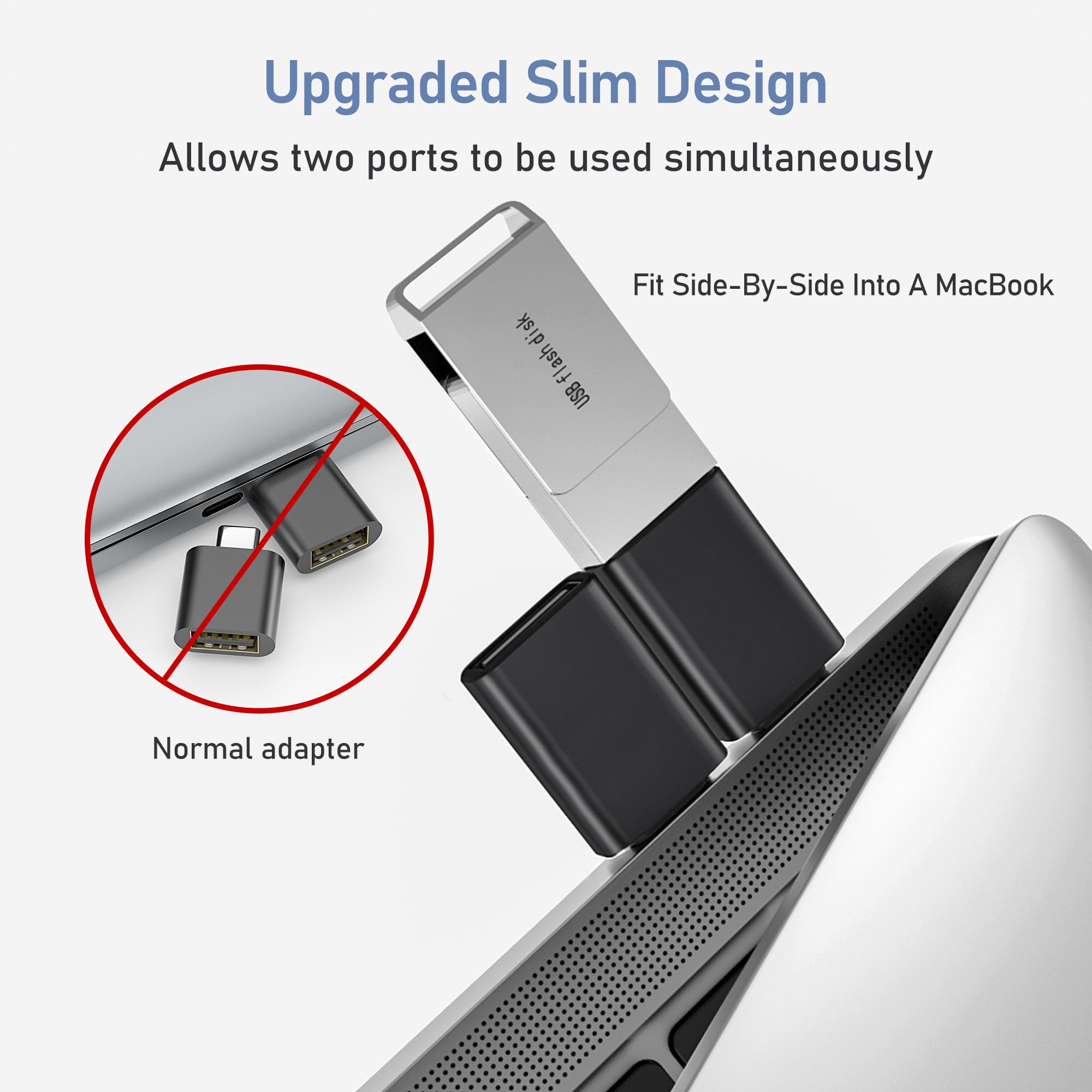 Basesailor USB C to USB Adapter 3Pack,USBC Male to USB 3.0 Female Converter