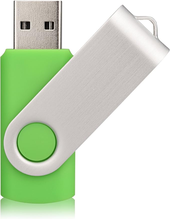 Aiibe 10 Pack 64 GB USB Flash Drives Thumb Drive Jump Drives 64GB 2.0 Flash Drive Bulk (10 Mixed Colors: Black Blue Red Green Orange White Yellow Pink Purple Silver)