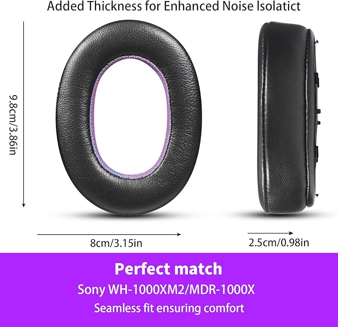 Sheepskin Replacement Earpads for Sony WH-1000XM2/MDR-1000X, Durable and Comfortable