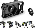 APEXEL Telescope Phone Adapter, Binocular Photo Adapter for Android & iPhone, Phone Holder Mount for Telescope, Monocular, Binocular, Microscope, Spotting Scope. (Including Bluetooth Shutter Remote)