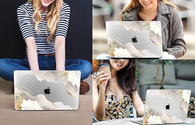 CISSOOK Compatible with MacBook Pro 13 inch Case 2020-2025 Model M1 & M2 A2338 A2251 A2289, Floral Hard Shell Case & Keyboard Cover for MacBook Pro 13 with Touch Bar, Charming Painting