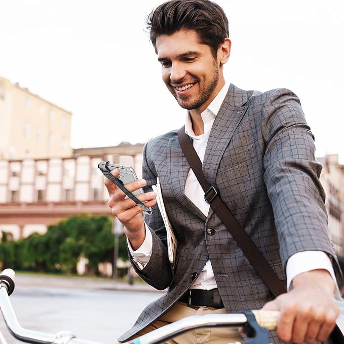 Weewooday 6 Pieces Mobile Phone Security Hand Strap Holder Security Hand Grip Phone Accessory for 5.2-7.5 Inch Smartphones